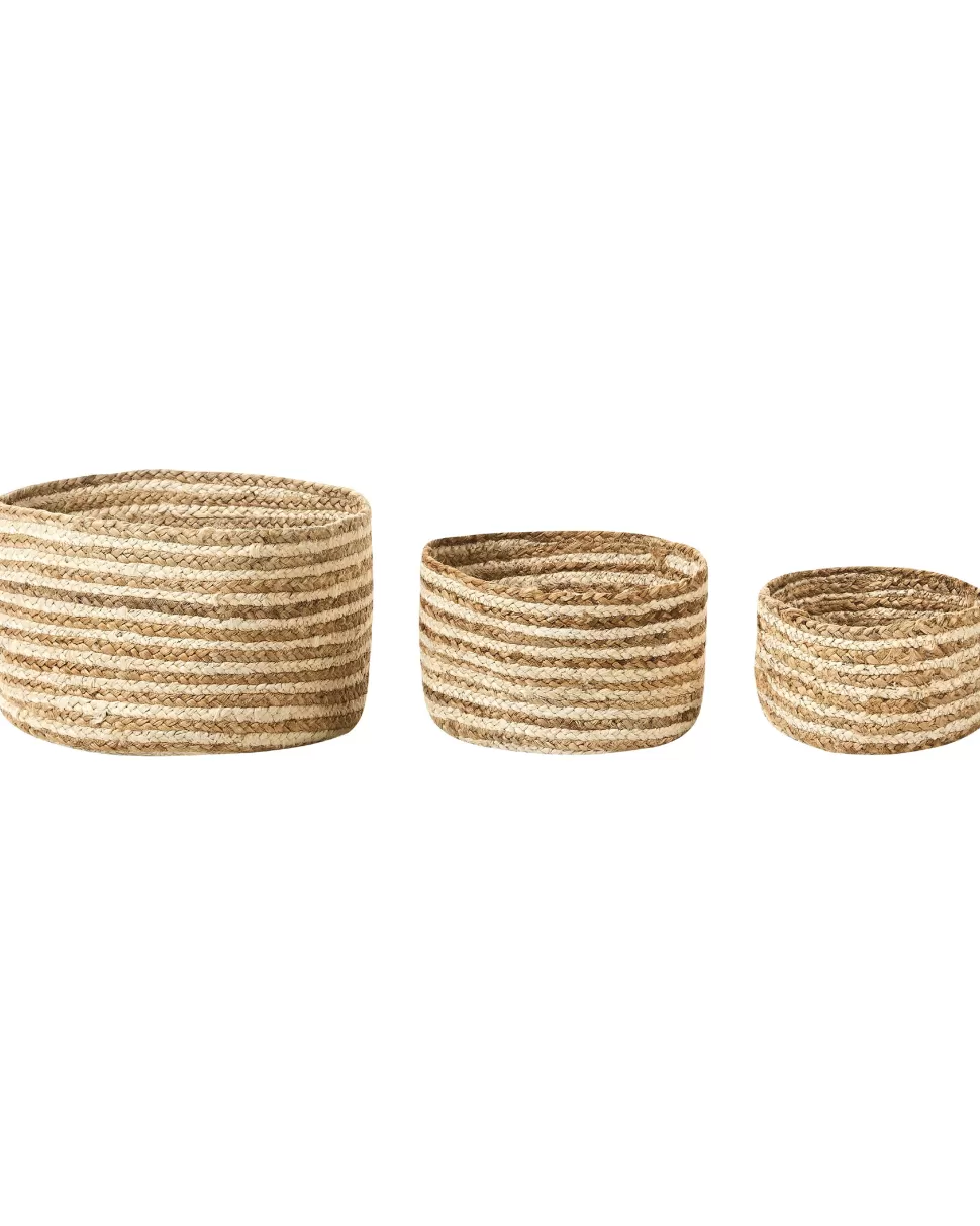 Flash Sale Beliani 3Er Set Korbe Aus Jute Natur Und Beige Kahu