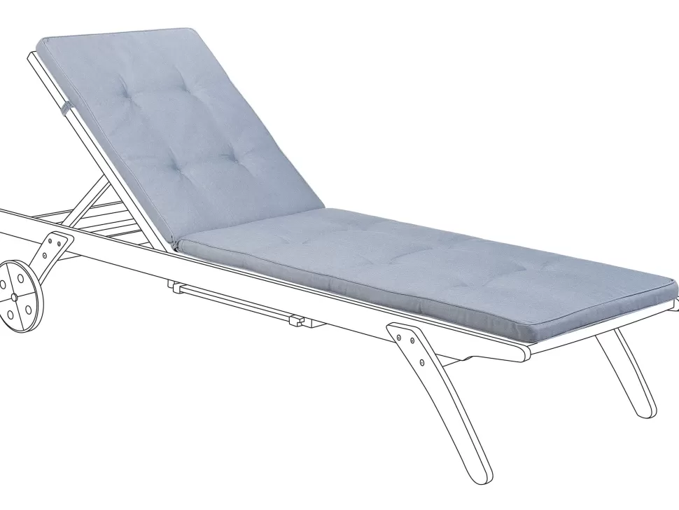 Flash Sale Beliani Auflage Fur Gartenliege Cesana Blau 192 X 56 X 5 Cm