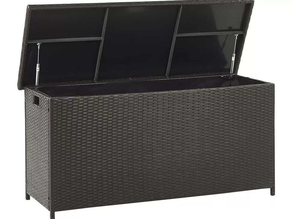 Gartenmöbel>Beliani Auflagenbox Rattan Braun 126 X 46 Cm Modena