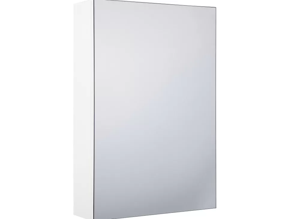 Aufbewahrung>Beliani Bad Spiegelschrank Weis / Silber 40 X 60 Cm Primavera