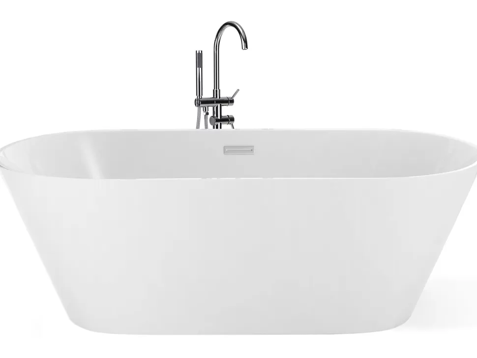 Cheap Beliani Badewanne Freistehend Weis Oval 150 X 75 Cm Havana