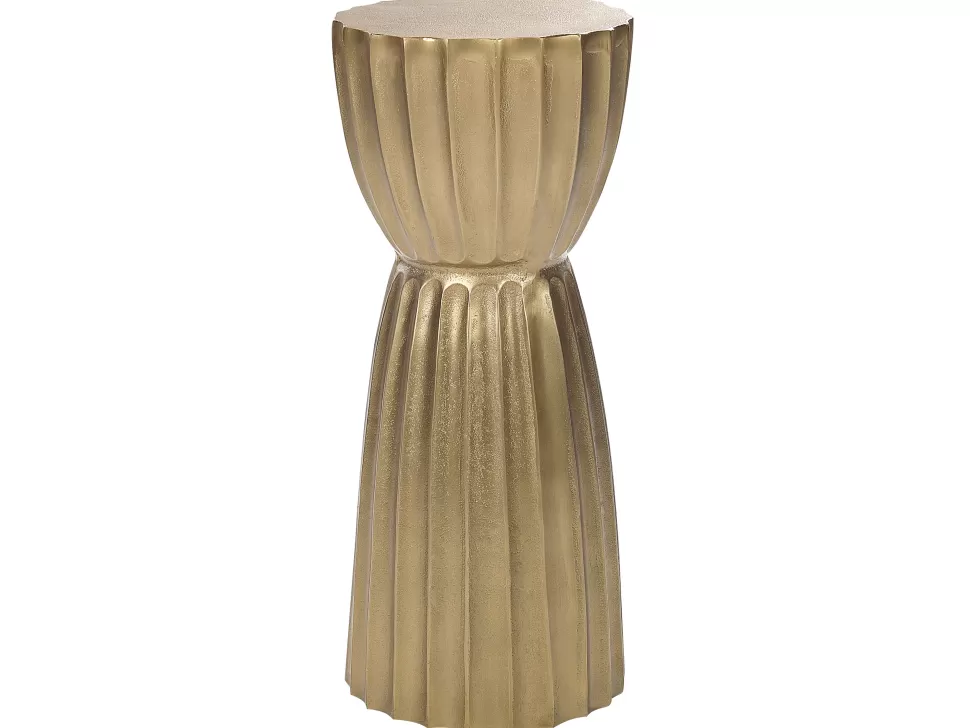 Tische>Beliani Beistelltisch Aluminium Gold Rund 24 Cm Ouyen