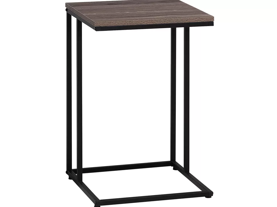 Discount Beliani Beistelltisch Holzoptik Taupe Quadratisch 40 X 40 Cm Troy