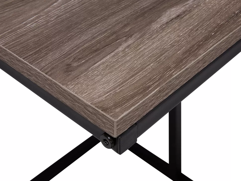 Discount Beliani Beistelltisch Holzoptik Taupe Quadratisch 40 X 40 Cm Troy