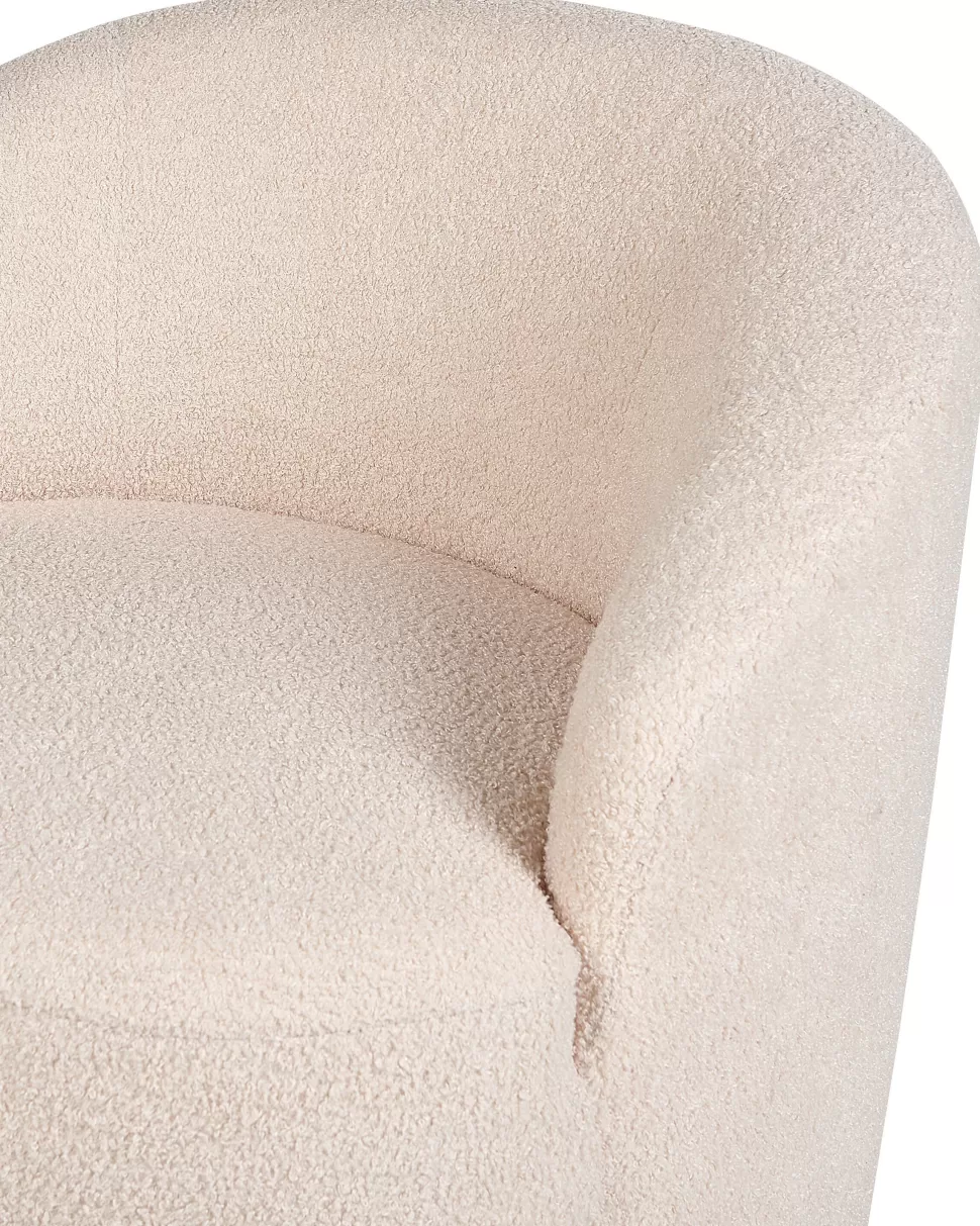 Sessel>Beliani Boucle Drehsessel Beige Davik