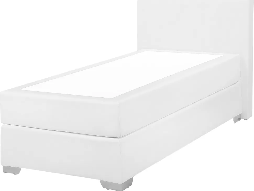 Flash Sale Beliani Boxspringbett Kunstleder Weis 90 X 200 Cm President