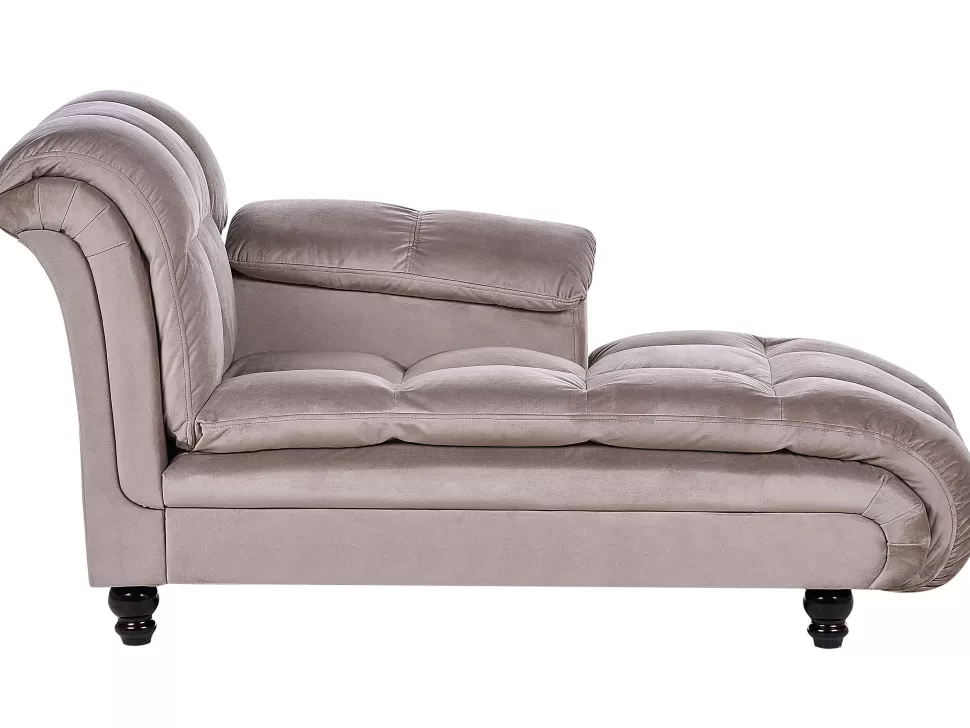 Sofas>Beliani Chaise Lounge Taupe Lormont