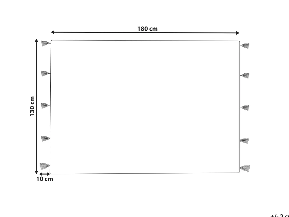 Discount Beliani Decke Baumwolle Grau 130 X 180 Cm Geometrisches Muster Kottayam