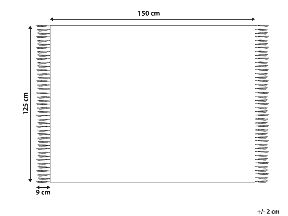 Flash Sale Beliani Decke Goldbraun / Weis 125 X 150 Cm Kariertes Muster Deurali