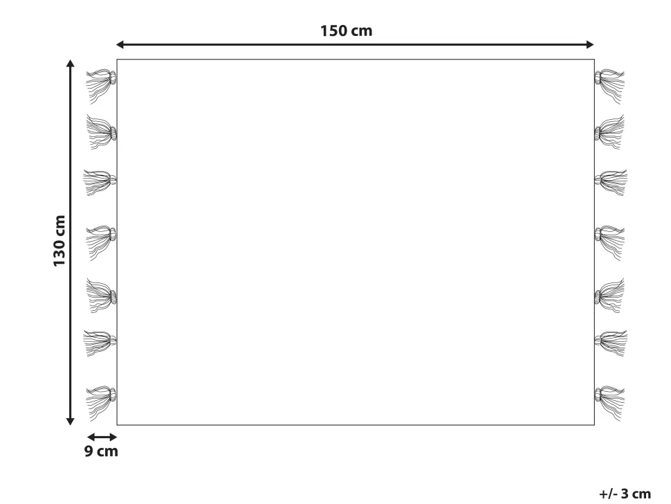 Outlet Beliani Decke Mehrfarbig 130 X 150 Cm Senbuk