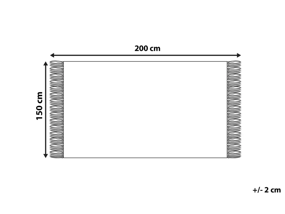 Online Beliani Decke Smaragdgrun Mit Fransen 150 X 200 Cm Hamat