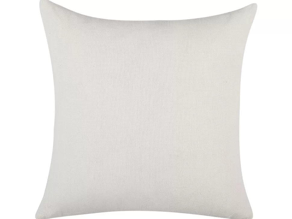 Fashion Beliani Dekokissen Abstraktes Blattmuster Beige 45 X 45 Cm 2Er Set Arbor