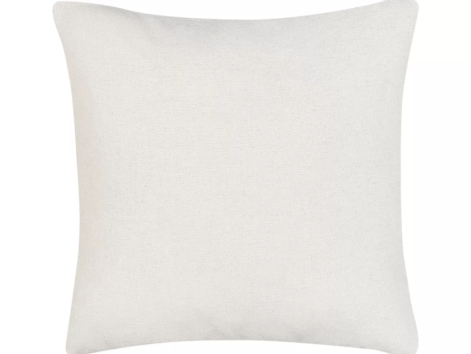 Discount Beliani Dekokissen Blattermotiv Beige / Schwarz 45 X 45 Cm 2Er Set Wakad