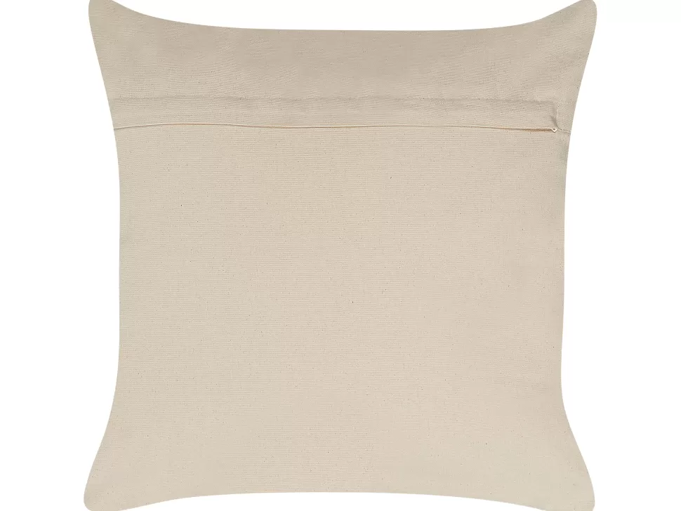 Flash Sale Beliani Dekokissen Geometrisches Muster Baumwolle Silber 50 X 50 Cm 2Er Set Oujda