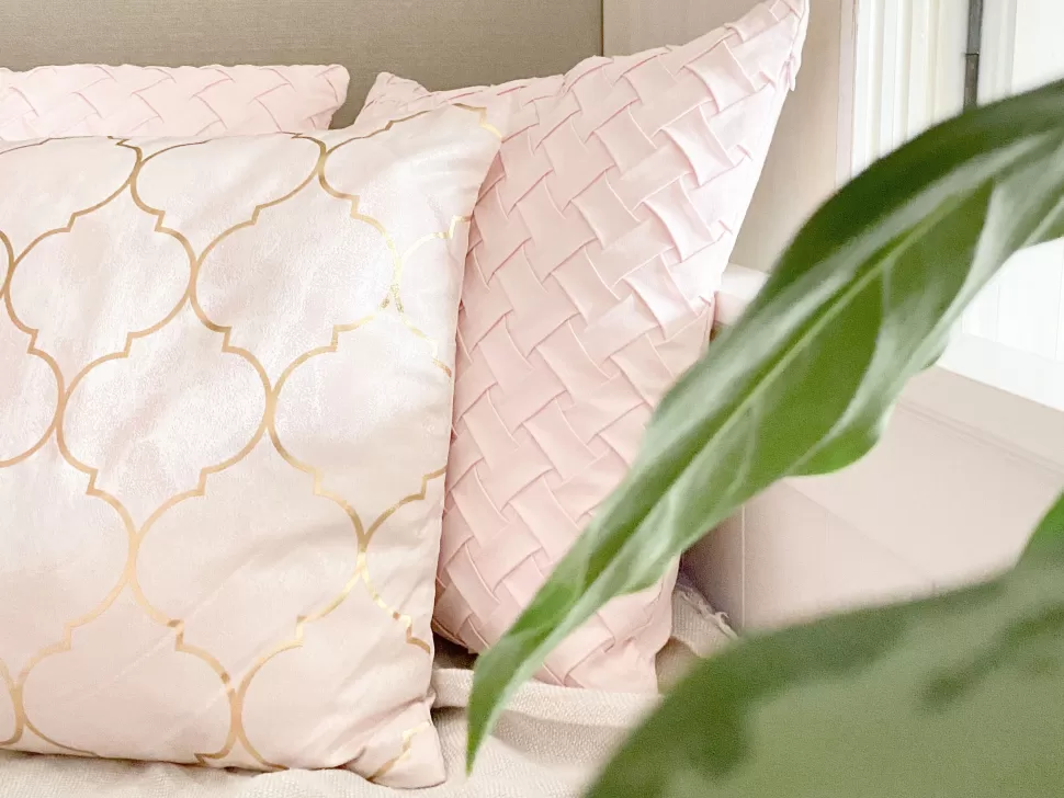 Discount Beliani Dekokissen Marokkanisches Muster Rosa 45 X 45 Cm 2Er Set Alyssum