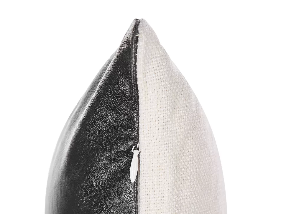 Clearance Beliani Dekokissen Rentier-Motiv Weis / Schwarz 45 X 45 Cm 2Er Set Sven
