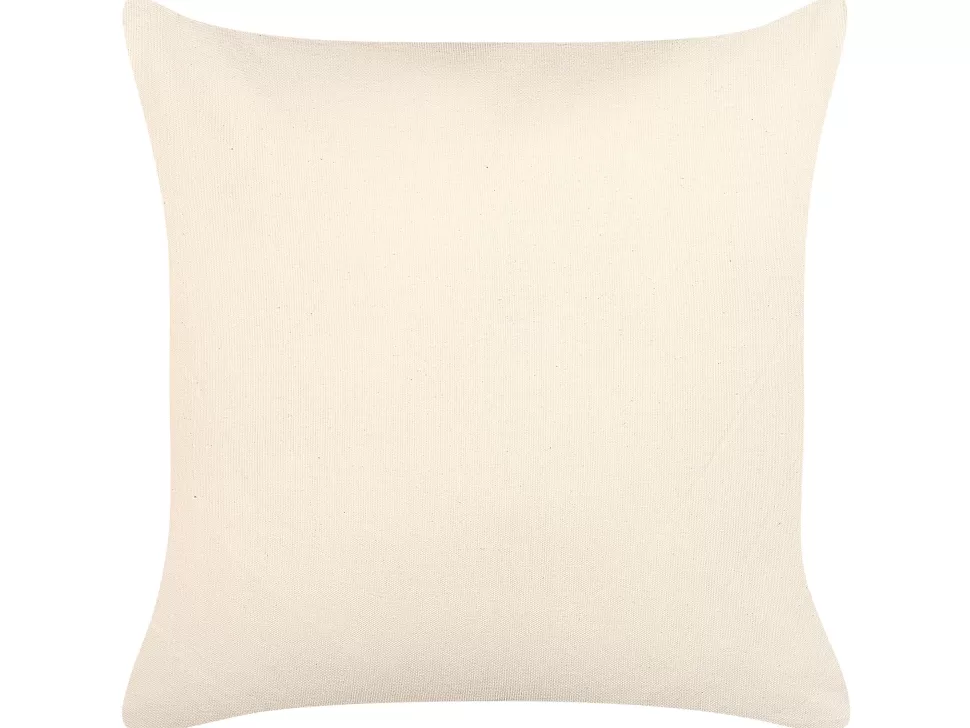 Discount Beliani Dekokissen Streifenmuster Baumwolle Beige/Blau 45 X 45 Cm Rivina