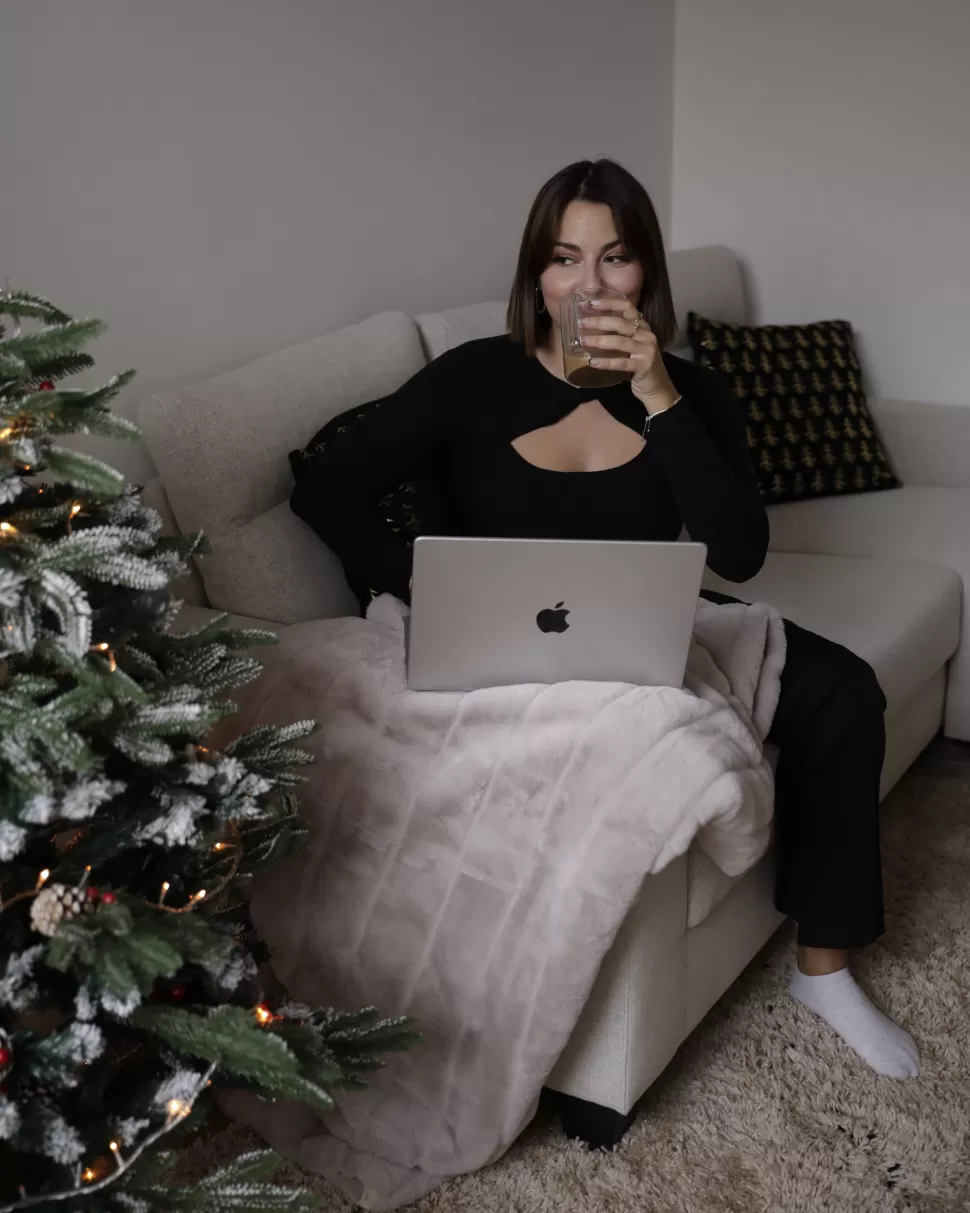 Fashion Beliani Dekokissen Tannenbaum-Motiv Baumwolle Schwarz 45 X 45 Cm 2Er Set Leroy