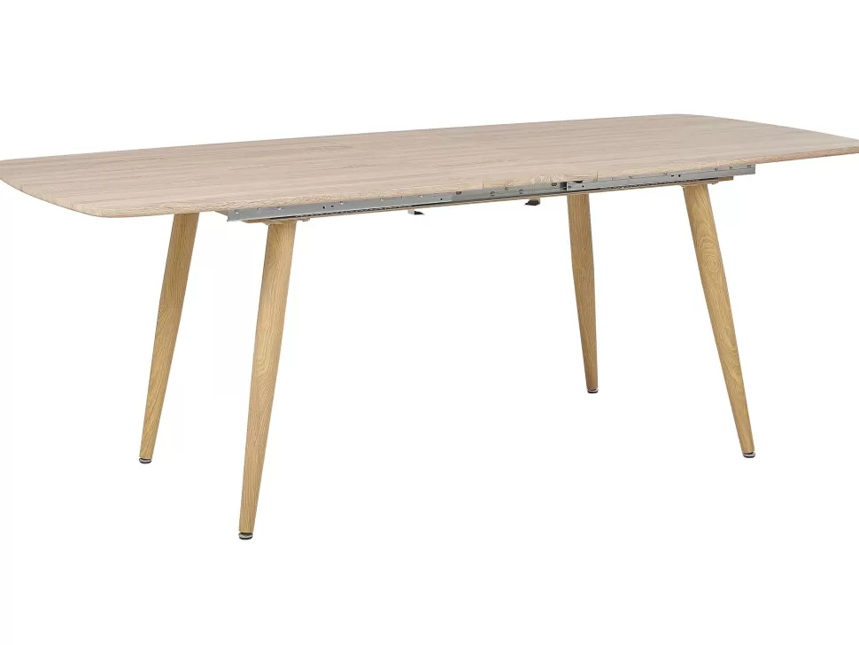 Shop Beliani Esstisch Heller Holzfarbton 180/210 X 90 Cm Ausziehbar Haga