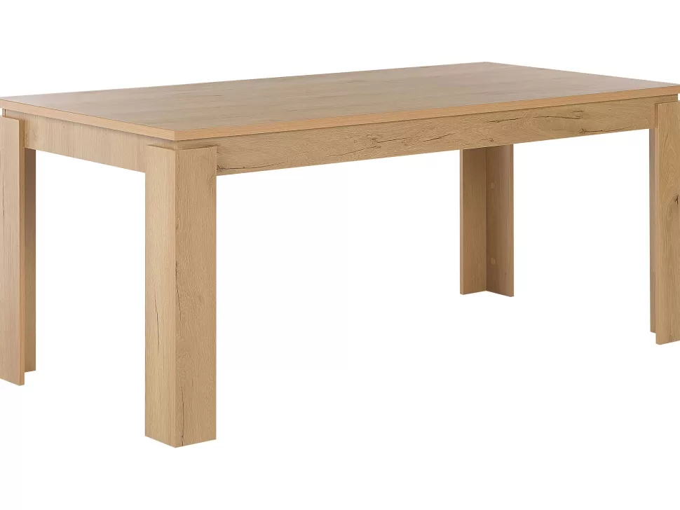 New Beliani Esstisch Heller Holzfarbton 180 X 90 Cm Viton