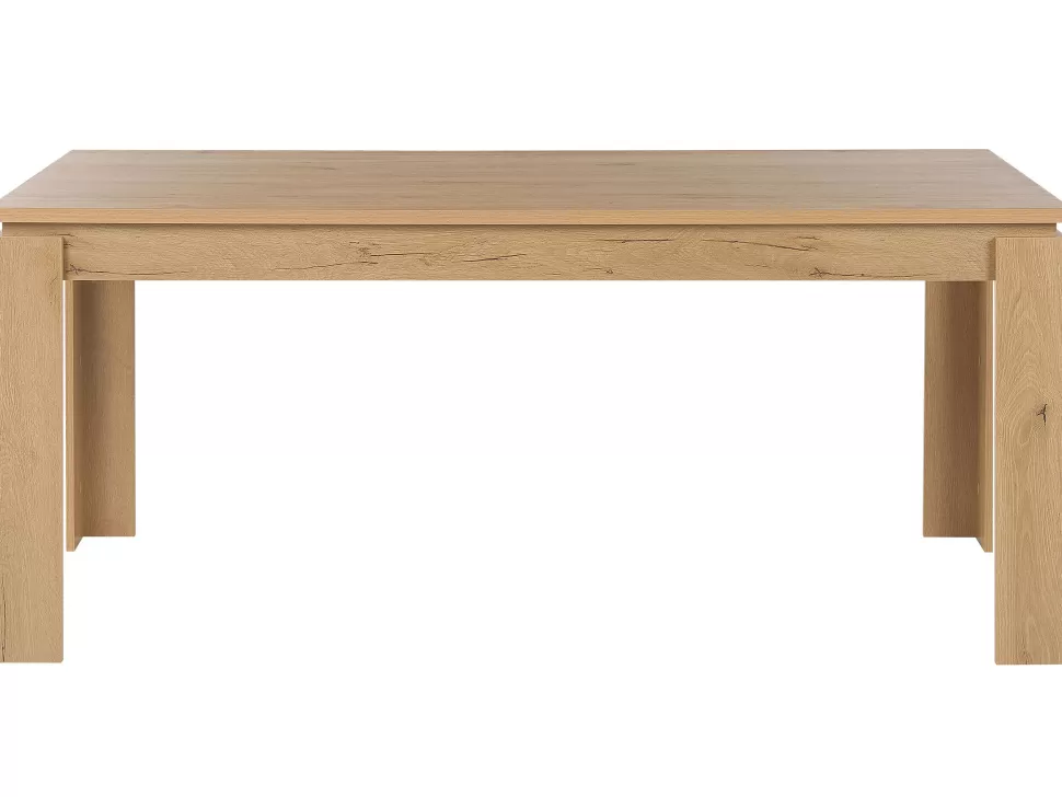 New Beliani Esstisch Heller Holzfarbton 180 X 90 Cm Viton