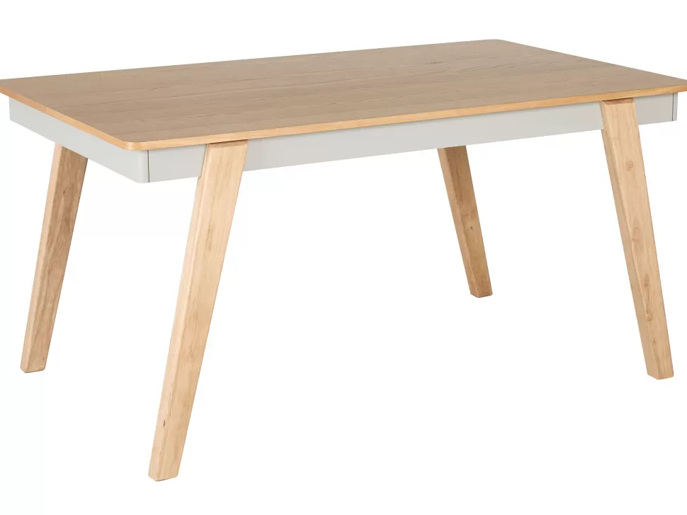 Best Sale Beliani Esstisch Heller Holzfarbton / Grau 150 X 90 Cm Phola