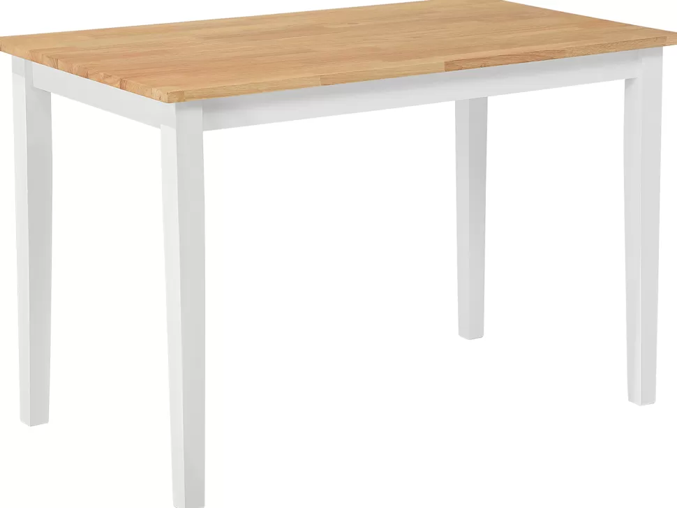 Discount Beliani Esstisch Holz Hellbraun / Weis 114 X 68 Cm Georgia