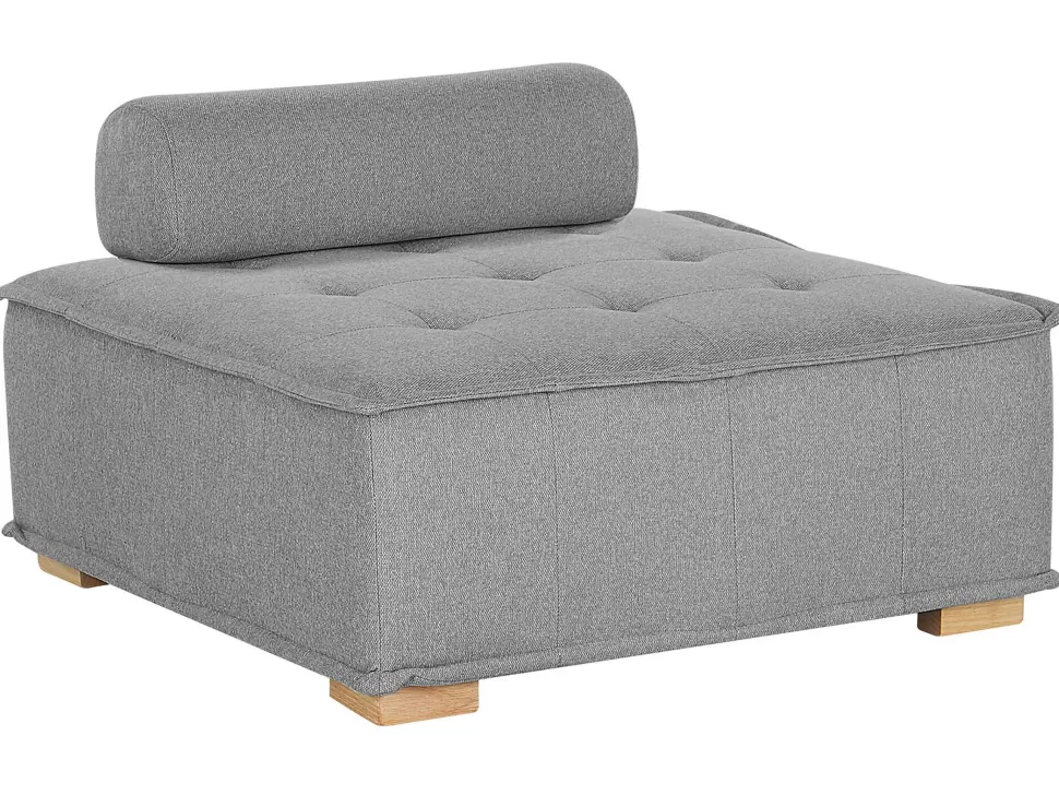 Sofas>Beliani Fabric 1-Seat Section Grey Tibro