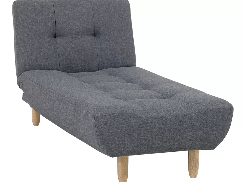 Sofas>Beliani Fabric Chaise Lounge Grey Alsten