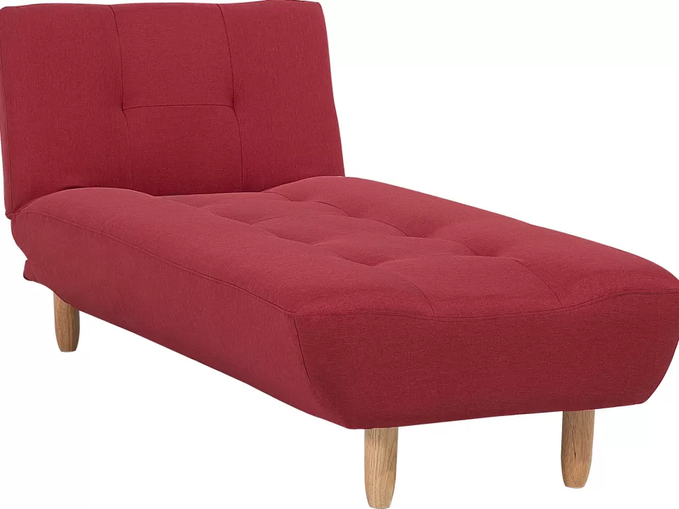 Shop Beliani Fabric Chaise Lounge Red Alsten