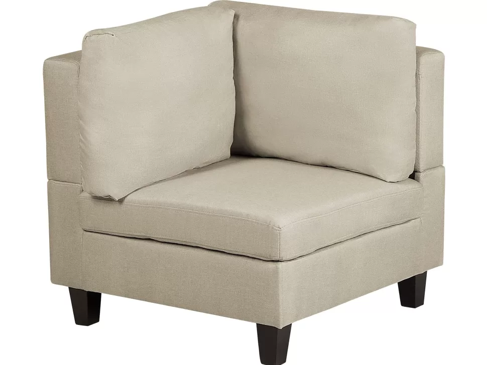 Sofas>Beliani Fabric Corner Section Beige Fevik