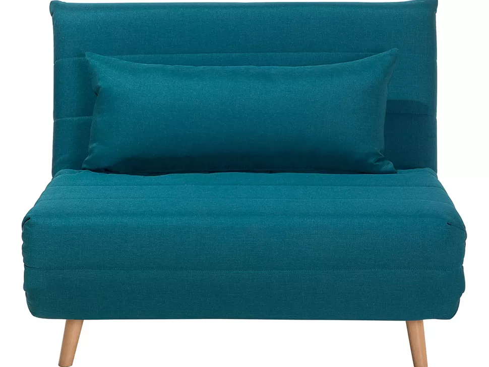 Sofas>Beliani Fabric Single Sofa Bed Blue Setten