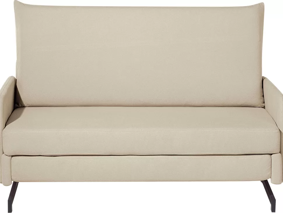 Sofas>Beliani Fabric Sofa Bed Beige Belfast