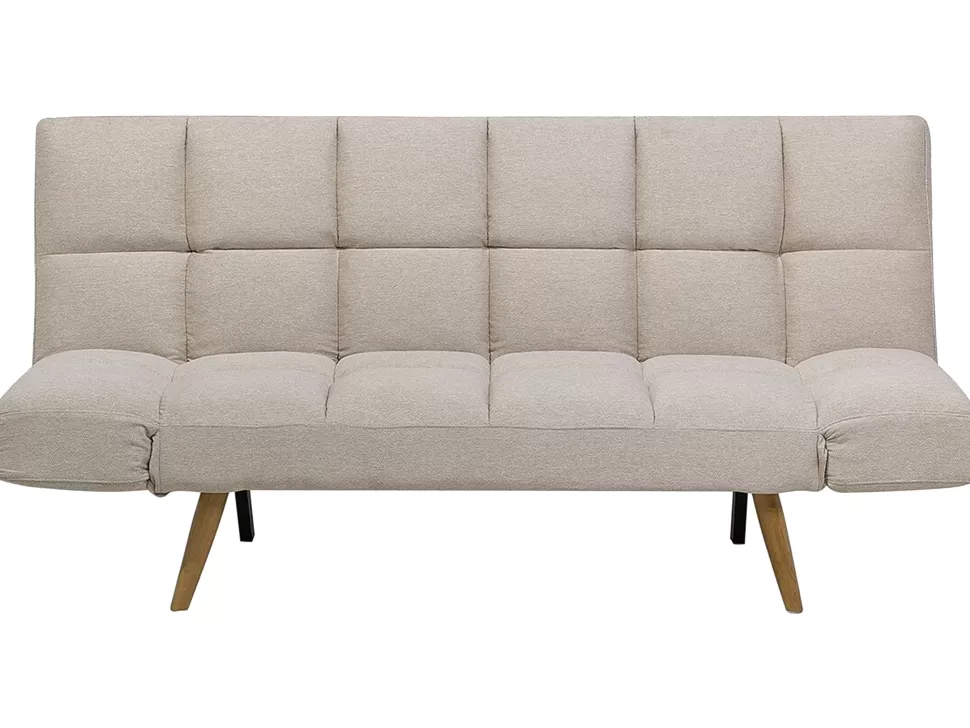 Sofas>Beliani Fabric Sofa Bed Beige Ingaro