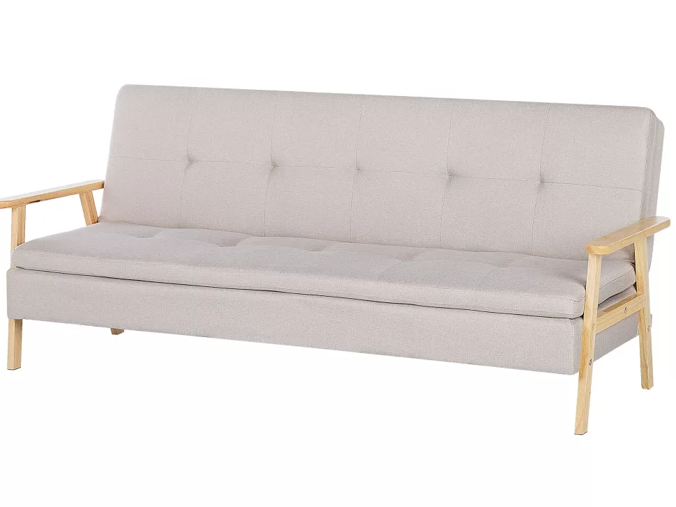 Sale Beliani Fabric Sofa Bed Beige Tjorn