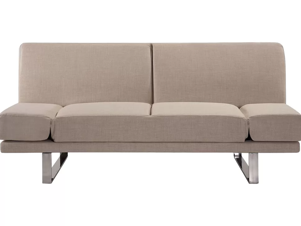 Sofas>Beliani Fabric Sofa Bed Beige York