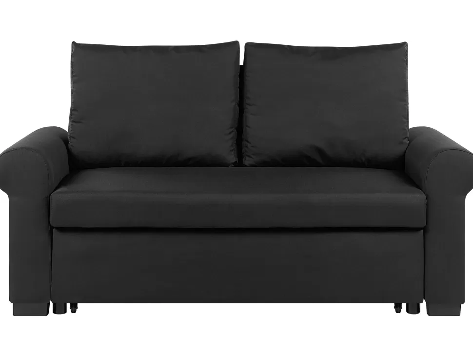 Hot Beliani Fabric Sofa Bed Black Silda