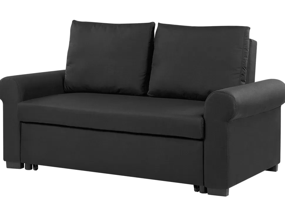 Hot Beliani Fabric Sofa Bed Black Silda