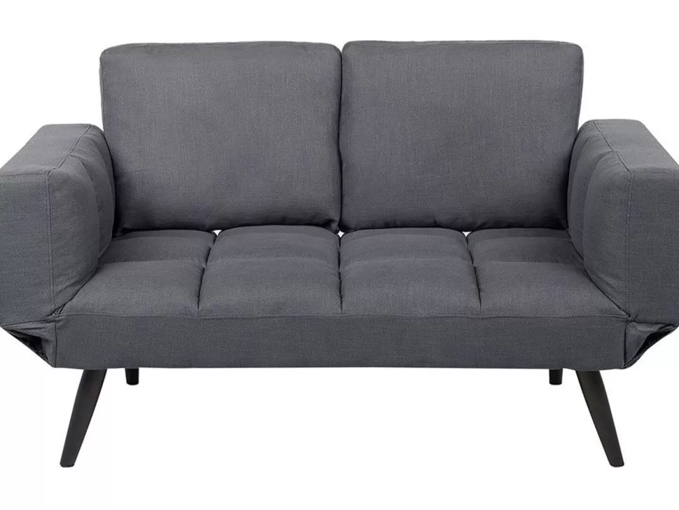 Shop Beliani Fabric Sofa Bed Dark Grey Brekke