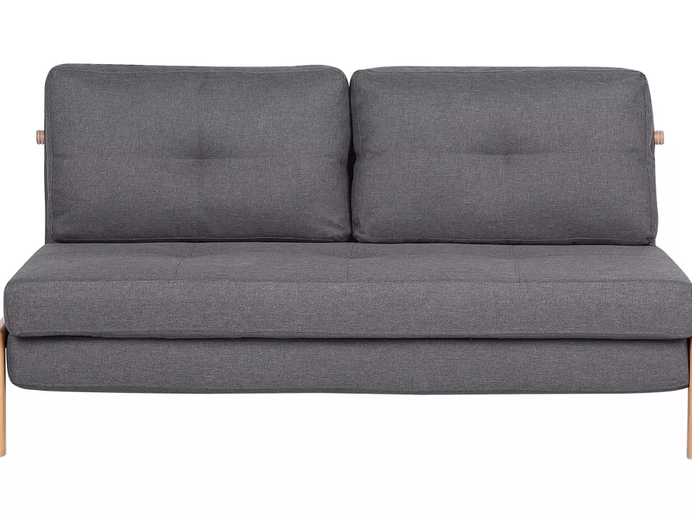 Sofas>Beliani Fabric Sofa Bed Dark Grey Edland