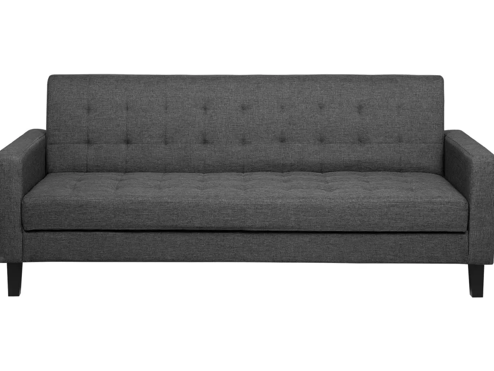 Shop Beliani Fabric Sofa Bed Dark Grey Vehkoo