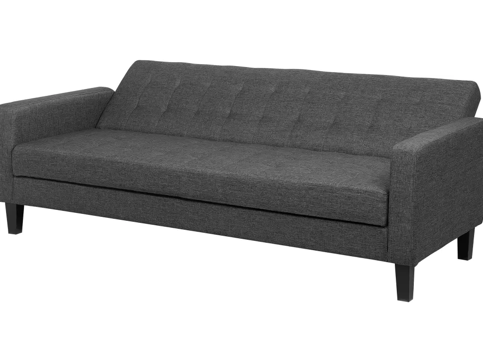 Shop Beliani Fabric Sofa Bed Dark Grey Vehkoo