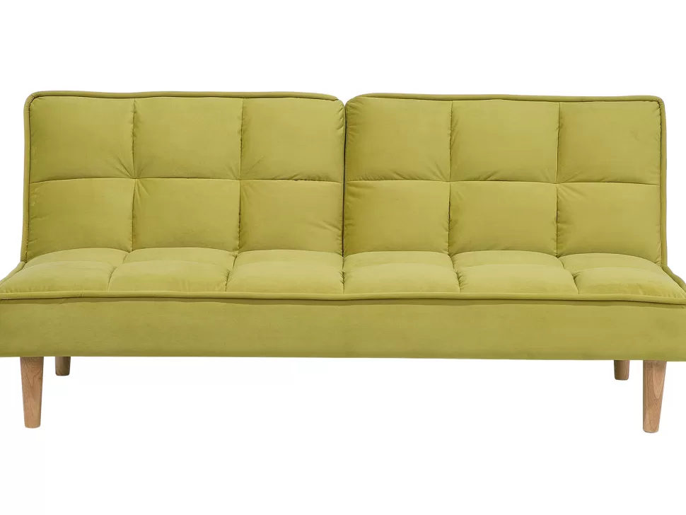 Sofas>Beliani Fabric Sofa Bed Green Siljan