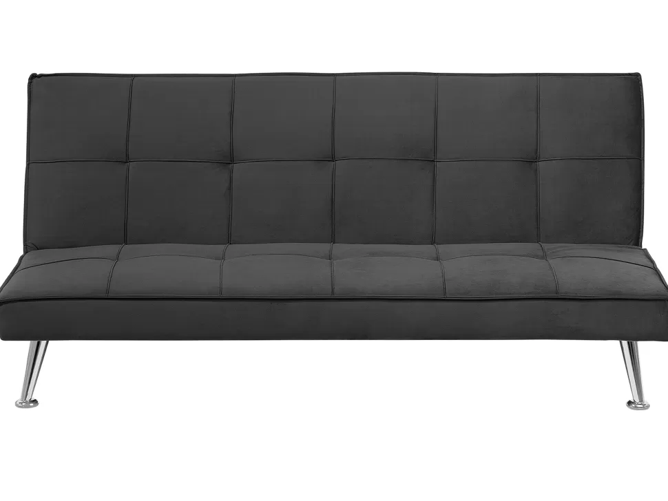 Sofas>Beliani Fabric Sofa Bed Grey Hasle