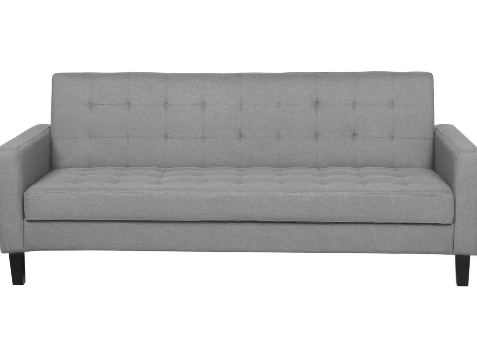 Sofas>Beliani Fabric Sofa Bed Light Grey Vehkoo