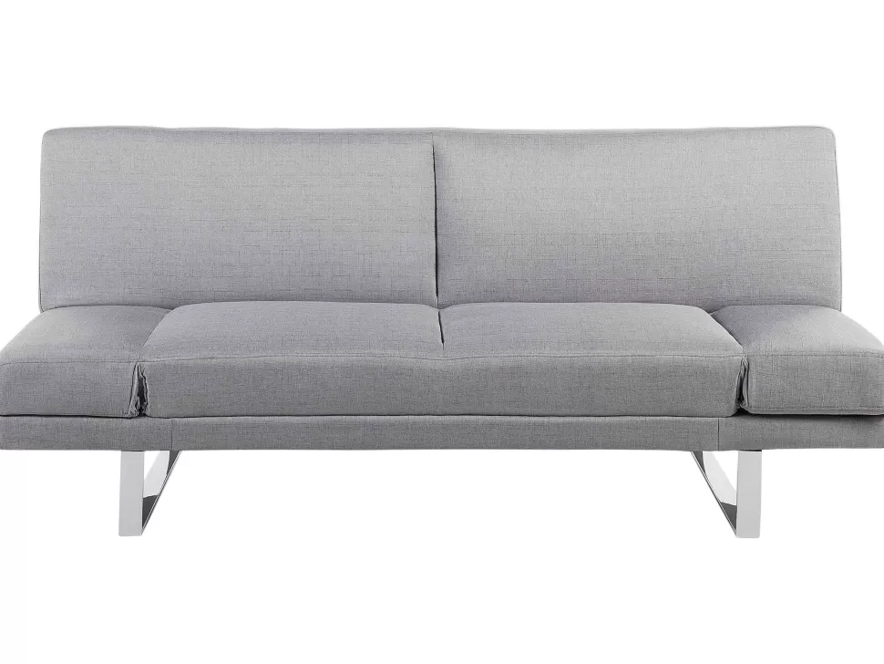 Sofas>Beliani Fabric Sofa Bed Light Grey York