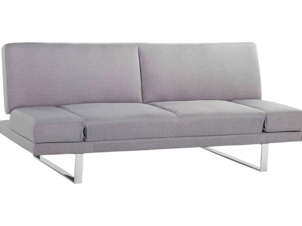 Sofas>Beliani Fabric Sofa Bed Light Grey York