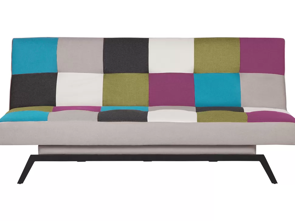 Online Beliani Fabric Sofa Bed Patchwork Leeds