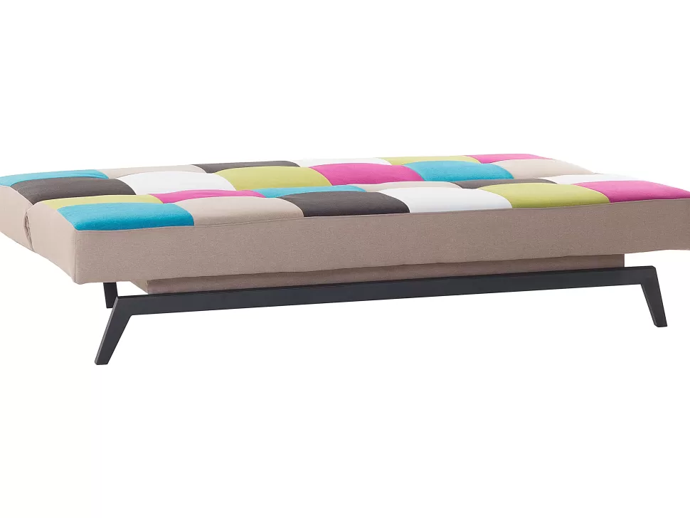 Online Beliani Fabric Sofa Bed Patchwork Leeds