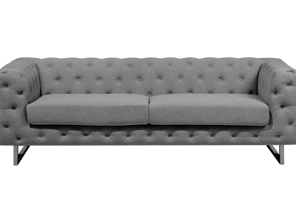 Sofas>Beliani Fabric Sofa Set Grey Vissland